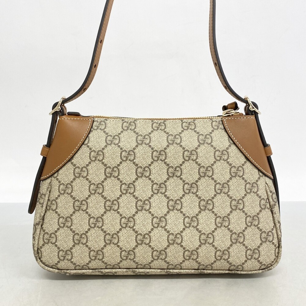 Gucci GG Supreme handbag 815218 in beige, brown, and champagne. 2-way bag for... - Picture 6 of 6